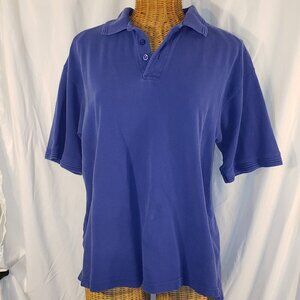 George Martin Men's Blue Polo Shirt - L